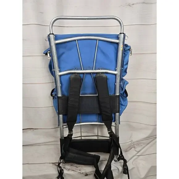 Vintage Kelty External Aluminum Frame Pack Backpack Camping Hiking Blue EUC